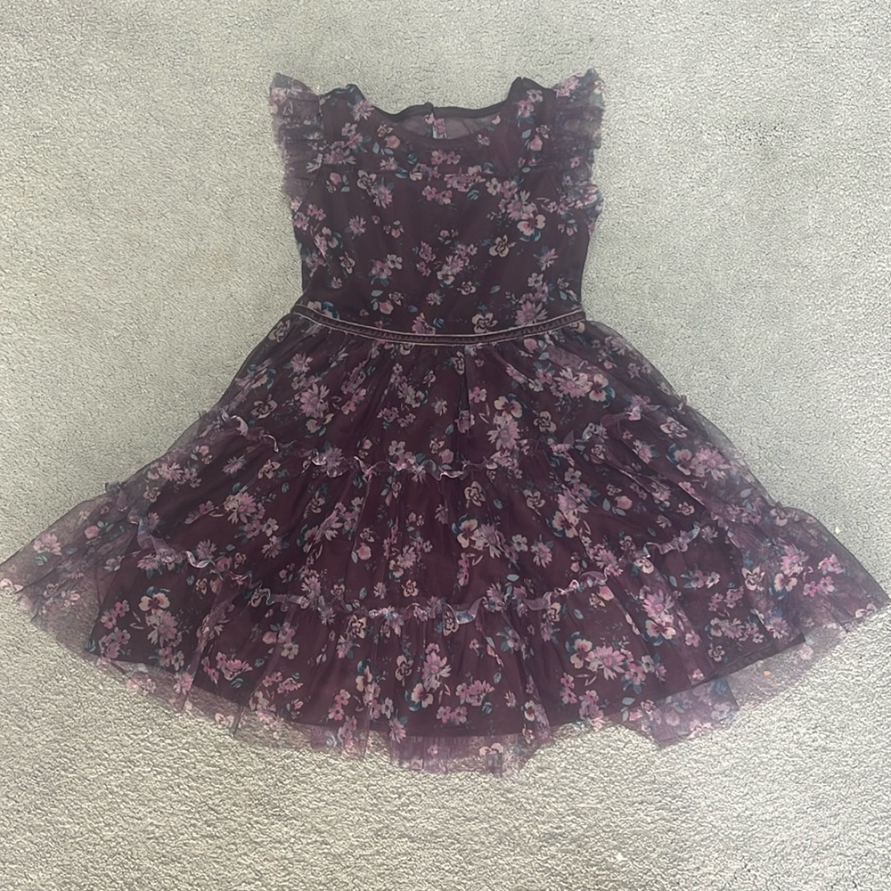 Zenzi plum floral dress, size 6/6x